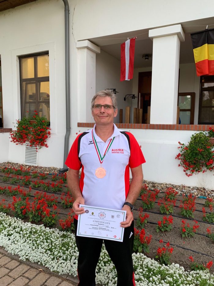 Bronzemedaillegewinner Ing. Christian Winterer 2019 Ungarn Sarlospuszta Sportschießen